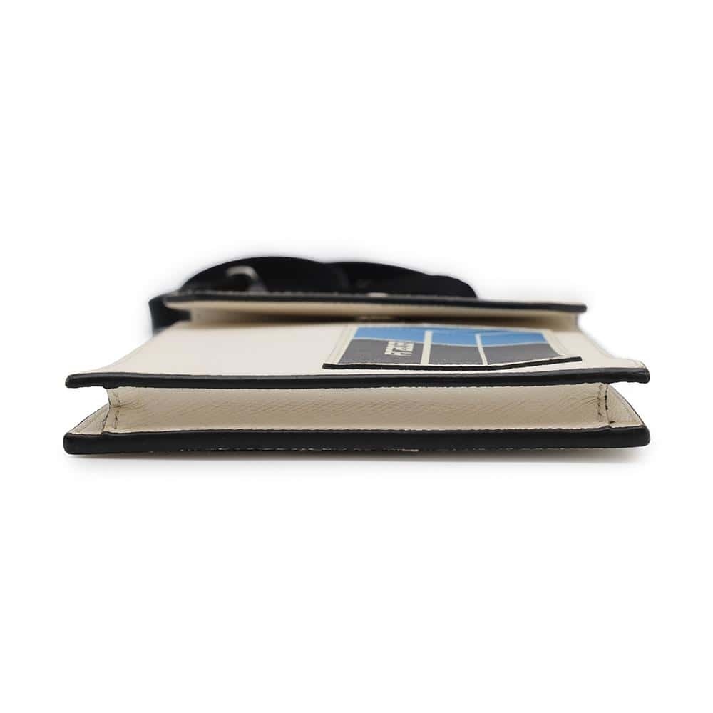 Prada White Leather Smartphone Holder Card Phone Pouch View 3